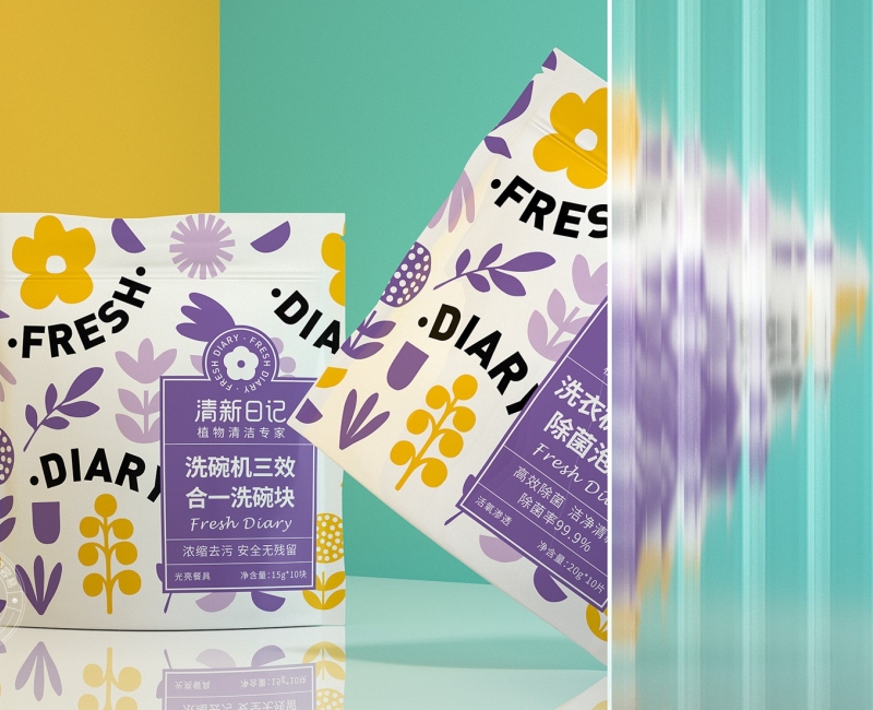清新日記日化用品包裝設計